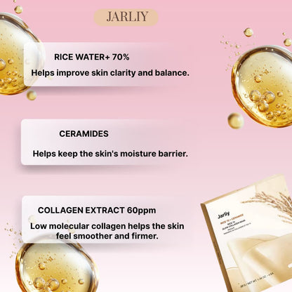 Rice 70 + Ceramide Glow Collagen Mask - Jarliy