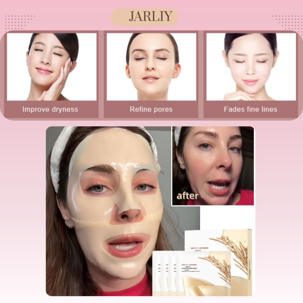Rice 70 + Ceramide Glow Collagen Mask - Jarliy